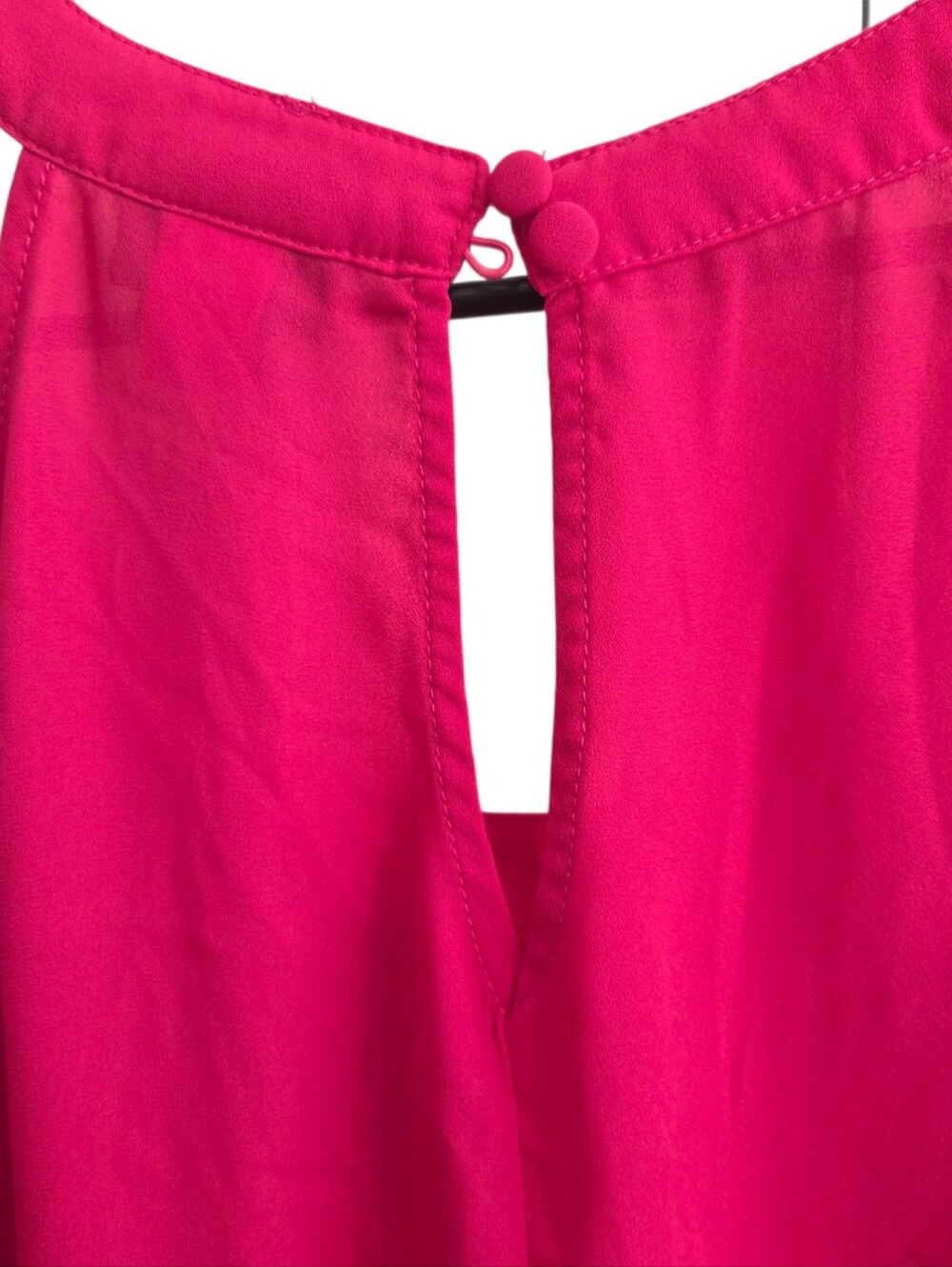 Ladies' Sleeveless Cold-Shoulder Tank Top - Raspberry - Picture 3 of 4
